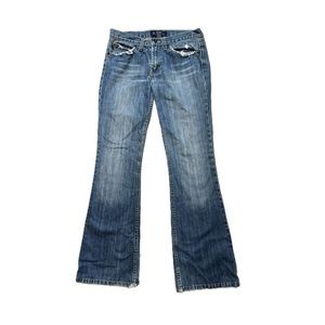 Y2k Mid-waist Bootcut Earl Jeans with Distressed Pockets and Bottoms